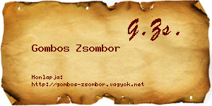 Gombos Zsombor névjegykártya