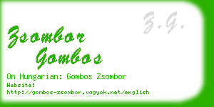 zsombor gombos business card